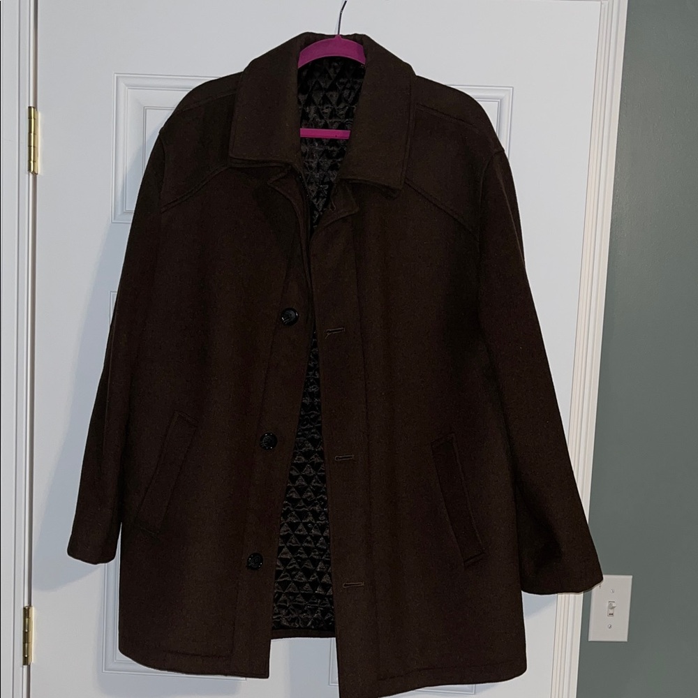 Classic Dark Brown Wool Coat